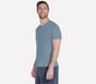 GO DRI Pima Short Sleeve V-Neck, BLUE  /  PURPLE, full image number 2