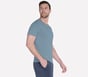 GO DRI Pima Short Sleeve V-Neck, BLUE  /  PURPLE, full image number 3