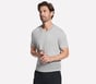 GO DRI Pima Short Sleeve V-Neck, LIGHT GRAY, full image number 3
