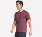 Raglan Seamless Tee, CHARCOAL / RED, full image number 2