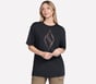 Gold Splatter Diamond Short Sleeve Tee, BLACK, full image number 0
