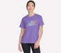 Motion Short Sleeve Tee, PURPLE / CORAL, full image number 0