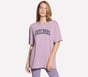 Skechers Destination Short Sleeve Tee, MAUVE / BLUE, full image number 0