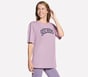 Skechers Destination Short Sleeve Tee, MAUVE / BLUE, full image number 3