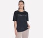 Script Diamond Studded Short Sleeve Tee, BLACK, full image number 0