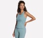 GO WALK Luxe Rib Tank, LIGHT GRAY / TURQUOISE, full image number 0