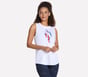 Skechers USA Muscle Tank, WHITE, full image number 3
