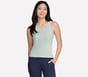 GO WALK Shelf Bra Tank, WHITE / MINT, full image number 0