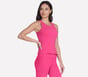 GO WALK Shelf Bra Tank, WHITE / HOT PINK, full image number 0