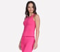 GO WALK Shelf Bra Tank, WHITE / HOT PINK, full image number 2