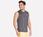 GO DRI Charge Muscle Tank, BLACK / CHARCOAL, full image number 2