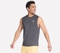 GO DRI Charge Muscle Tank, BLACK / CHARCOAL, full image number 3