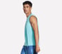 GO DRI Charge Muscle Tank, TURQUOISE / LAVENDER, full image number 2