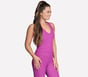 GO FLEX RIB V-Neck Tank, BLACK / FUCHSIA, full image number 2