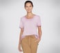 Diamond Wash Hatha Scoop Neck Tunic Tee, VIOLETT / HOT ROSA, full image number 0