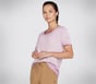 Diamond Wash Hatha Scoop Neck Tunic Tee, VIOLETT / HOT ROSA, full image number 3
