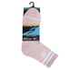 3 Pack Women's Performance Pickleball Varsity Stripe Low Crew Socks, PINK, full image number 1