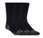 3 Pack Half Terry Crew Socks, BLACK, full image number 0