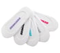 5 Pack Non Terry Solid Liner Socks, WHITE, full image number 0