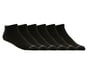 6 Pack Non Terry Low Cut Socks, BLACK, full image number 0