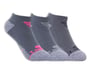 3 Pack No Show Microfiber Socks, GRAY, full image number 0