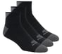 3 Pack Men's Half Terry Quarter Crew Socks, SCHWARZ, full image number 0