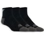 3 Pack Quarter Crew Athletic Socks, BLACK, full image number 0