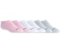 6 Pack Non Terry No Show Socks, PINK / GRAY, full image number 0