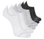 6 Pack Men's Sneaker Liner Socks, WHITE / BLACK, full image number 0