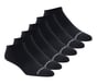 Cotton No-Show Socks - 6 Pack, BLACK, full image number 0