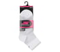 3 Pack Women's Reflective Performance Quarter Socks, WHITE / GRAY, full image number 1