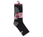 3 Pack Women's Half Terry Low Crew Socks, BLACK / WHITE, full image number 1