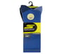 3 Pack Men's Reflective Performance Crew Socks, BLUE  /  BLACK, full image number 1