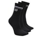 3 Pack Women's Low Crew Varsity Socks, BLACK, full image number 0
