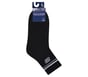 3 Pack Women's Low Crew Varsity Socks, BLACK, full image number 1