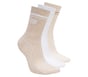 3 Pack Women's Low Crew Varsity Socks, SAND, full image number 0