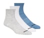 3 Pack Boys' Crew Cotton Socks, GRAY / BLUE, full image number 0