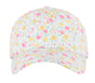 Floral Diamond Baseball Hat, WHITE / HOT PINK, full image number 2