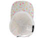 Floral Diamond Baseball Hat, WHITE / HOT PINK, full image number 3