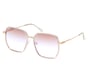 Square Retro Sunglasses, TRANSPARENT, full image number 0