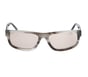 Elevated Rectangle Shiny Horn Sunglasses, BLACK, full image number 1