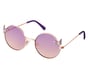 Round Shiny Sunglasses, ROSE GOLD, full image number 0