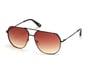 Metal Aviator Sunglasses, BLACK / BROWN, full image number 0