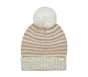 Textured Stripe Chunk Beanie, NATURAL, full image number 0