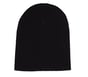 Merino Wool Beanie Hat, BLACK, full image number 0