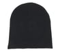 Merino Wool Beanie Hat, BLACK, full image number 1