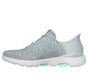 Skechers Slip-ins: GO GOLF WALK 5 - Slip-Ins, GRAY / AQUA, full image number 5