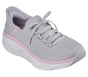 Skechers Slip-ins Relaxed Fit: D'Lux Walker 2.0 - Thrill Movement, GRAY / PINK, full image number 3