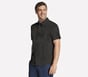 The GO WALK Air Printed Short Sleeve Shirt, BLACK / OLIVE, full image number 2