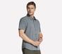 The GO WALK Air Short Sleeve Shirt, SCHWARZ / GRAU, full image number 2